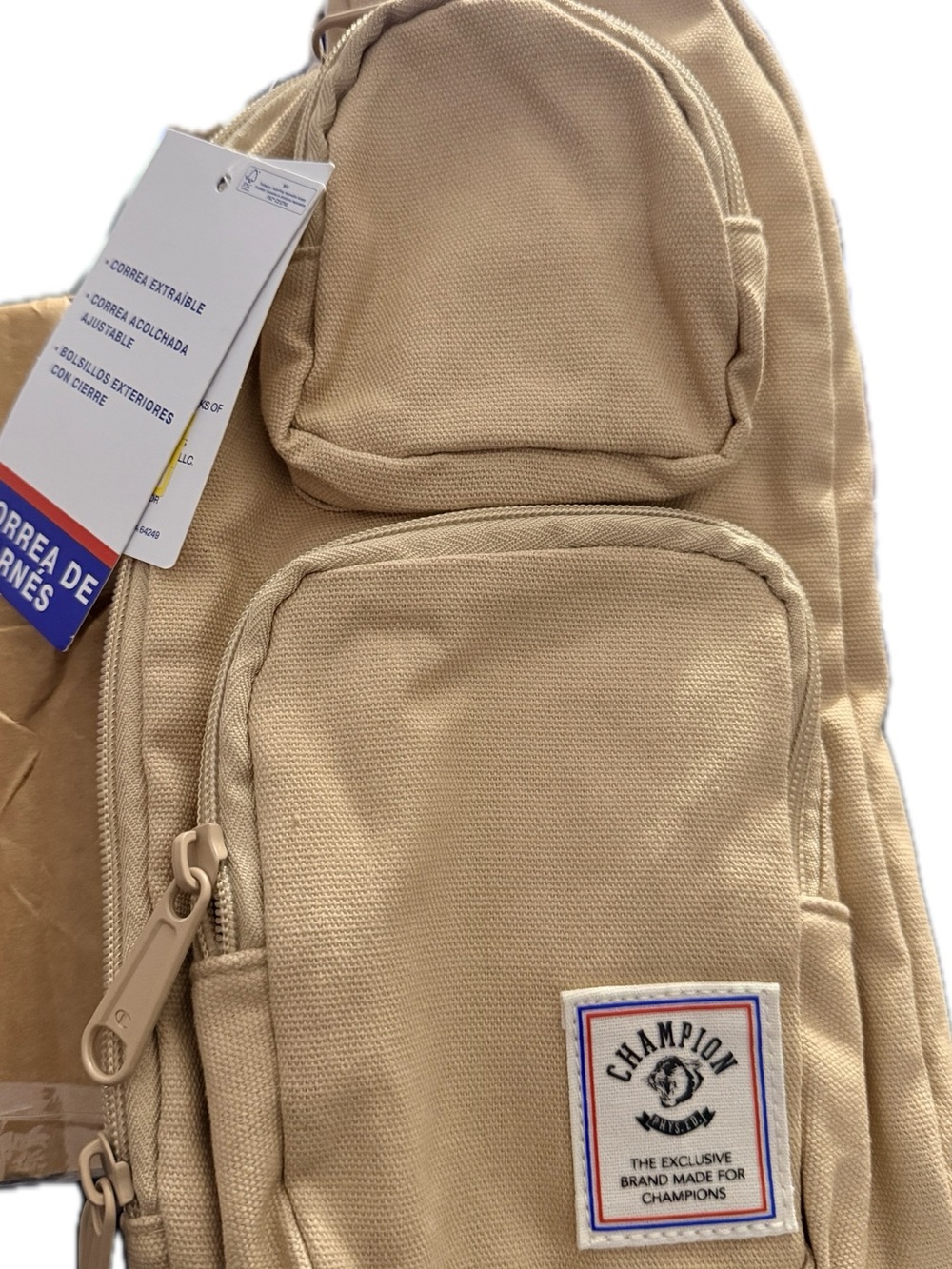 Champion Beige/Tan Canvas Belt Bag